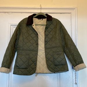Fleece lined Barbour jacket.